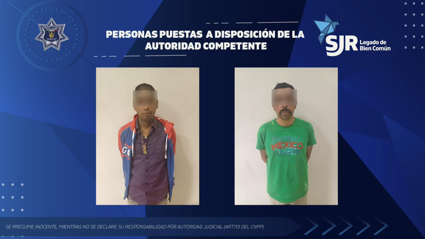 Elementos de la SSPM-SJR detienen a dos personas por portación de réplica de  arma y herramientas utilizadas para actos delictivos