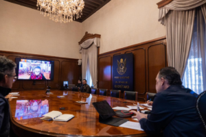 Participa Gobernador en reunión con la Presidenta por afectaciones de lluvias