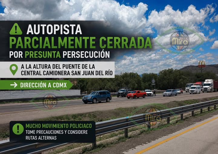 Cierre parcial en la autopista