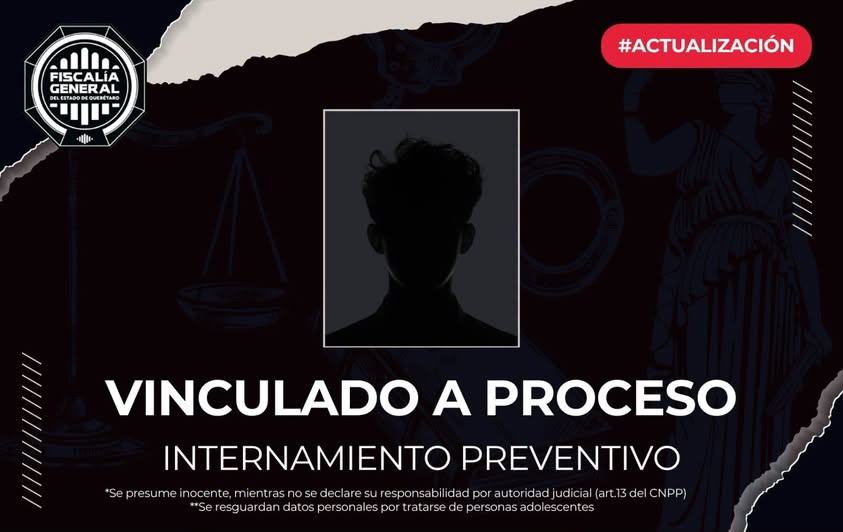 Adolescente vinculado a proceso por homicidio calificado ocurrido en La Negreta